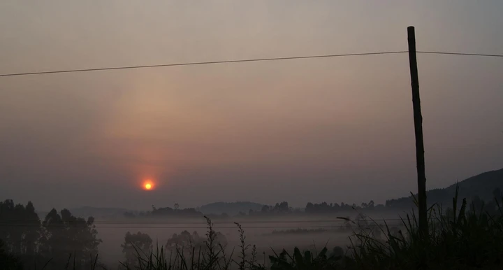 The sun sets at Kibale Forest National Park