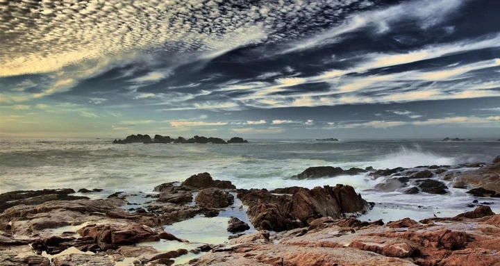 A vibrant sky and shoreline, Paternoster